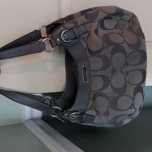 Nice Coach purse. Gray with signature C.